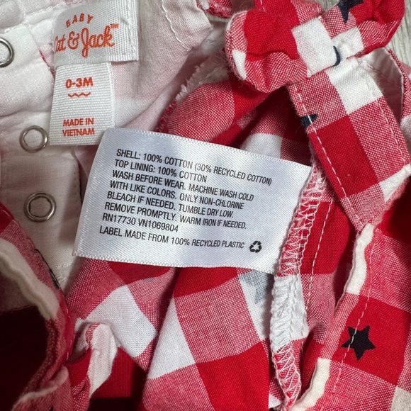 Baby Girl Gingham Romper 0-3M Cat & Jack - Picture 6 of 6